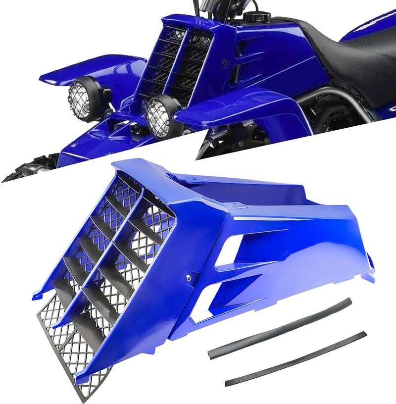 ATVMaster Blue Plastic Gas Tank Side Covers with Grill, Compatible with Yamaha Banshee 350 1987-2006, 2-PC Set, OE 2GU-W2175-80-00,2GU-21711-80-00, 2GU-23391-80-00 - Image 1